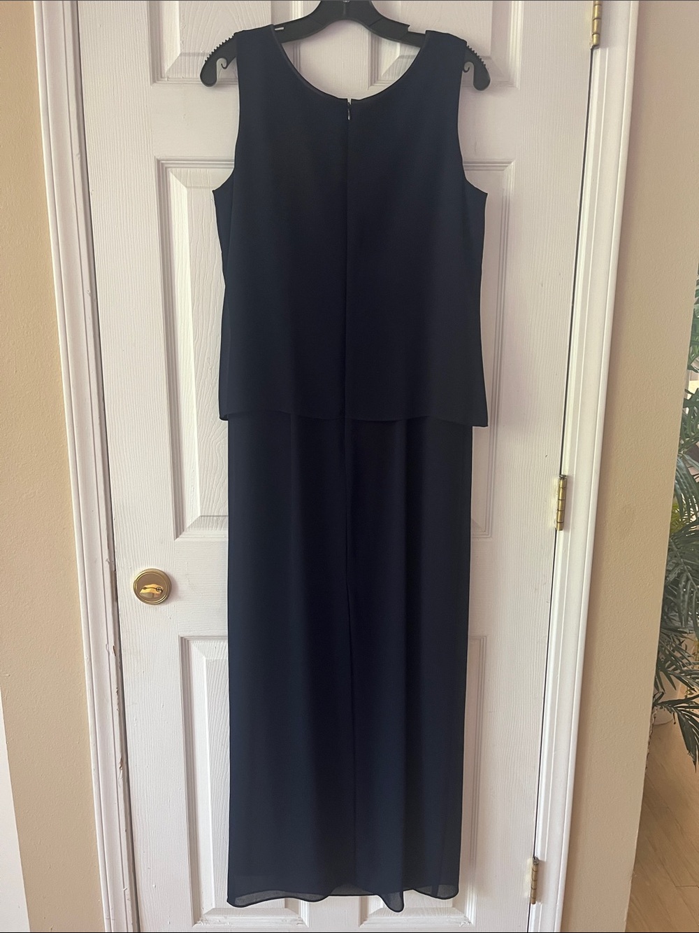 Studio I Navy Blue Beaded Evening Dress & Jacket Set - Picture 5 of 7
